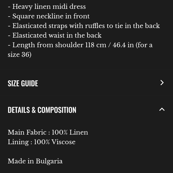 Sezane Melville Heavy Linen Midi Dress w/ Cute Bow Tie Back - Picture 7 of 14